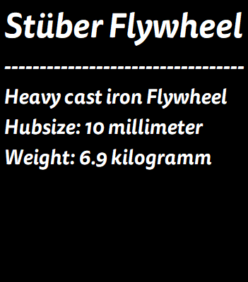 Stuber flywheel text